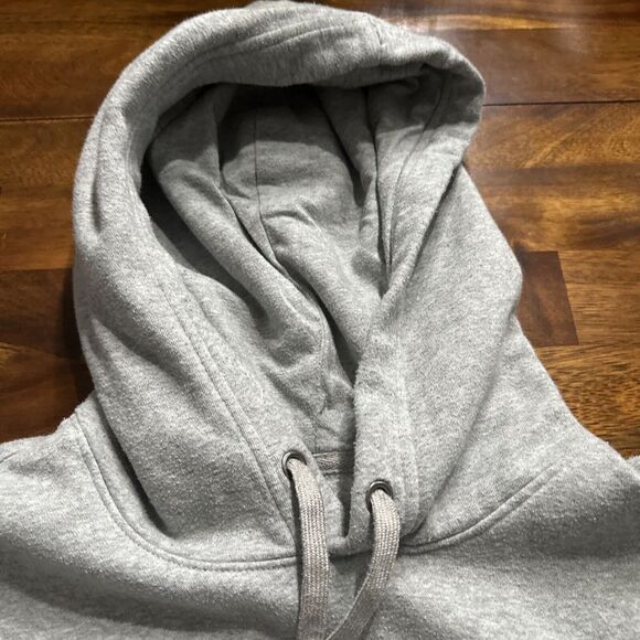 Goodfellow Pullover Hoodie Sweatshirt Mens Medium Solid‎ Gray Fleece Drawstring - Picture 2 of 5